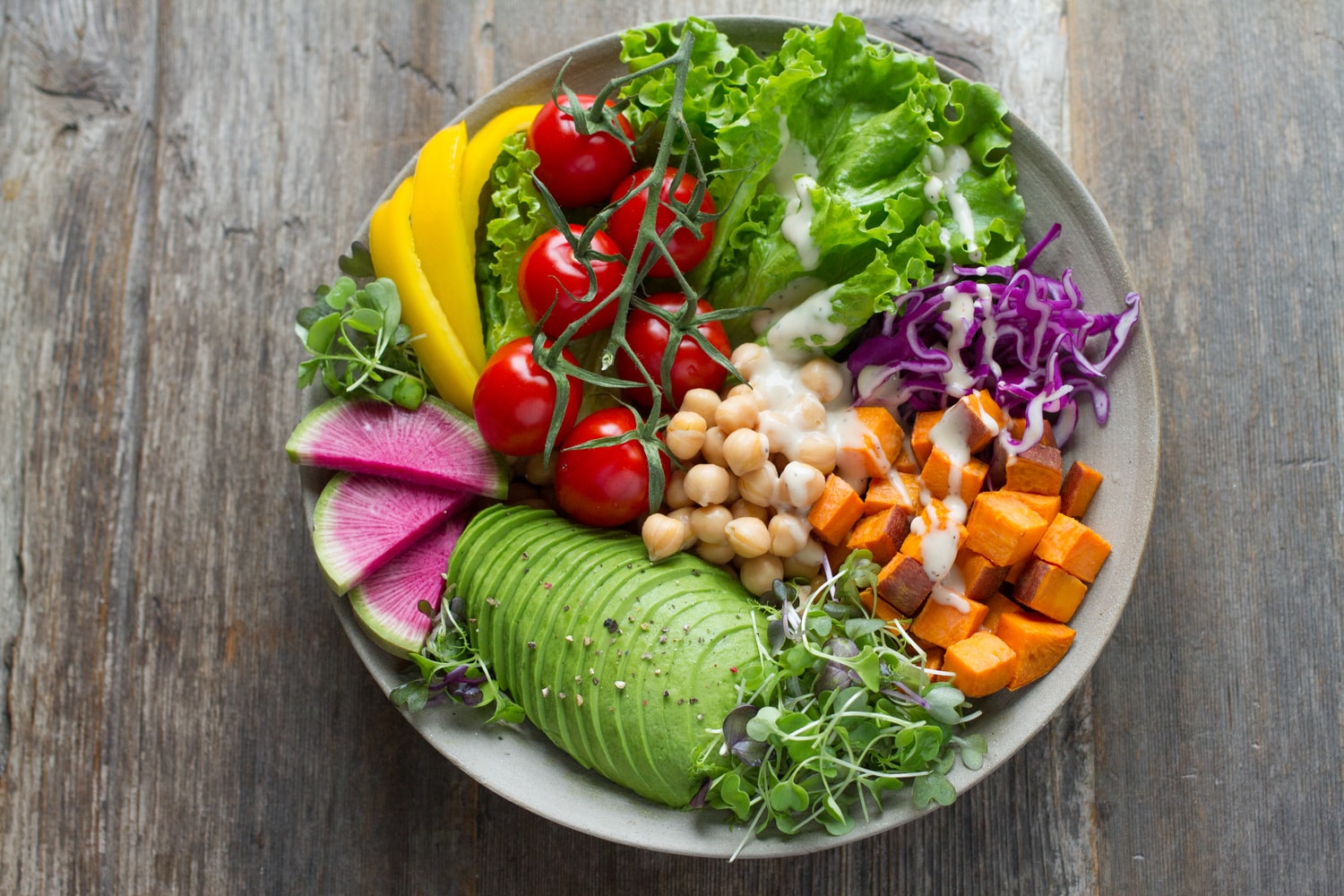 A healthy bowl of food.